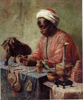 Arab or Arabic people and life. Orientalism oil paintings 578
